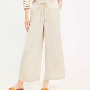 Ann Taylor Loft drawstring pants khaki